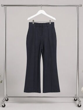 Quince Navy Boot-Cut Trousers